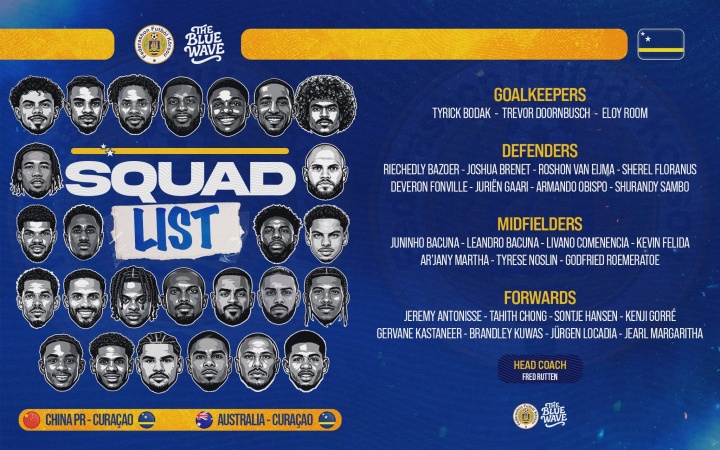 世界杯手机观看软件-月底战国足、澳大利亚！库拉索公布FIFA系列赛大名单：陈达毅入选